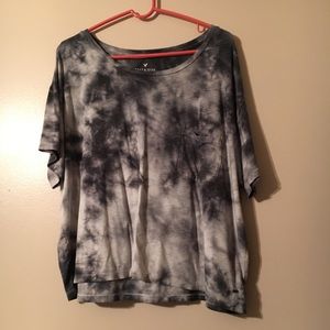 Black and white tie die t shirt
